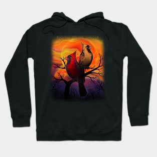 Red Cardinal bird Hoodie